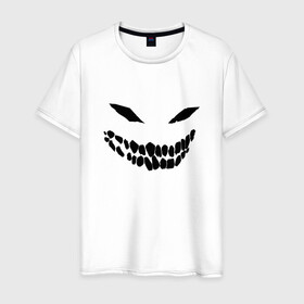Мужская футболка хлопок с принтом Ghost face в Петрозаводске, 100% хлопок | прямой крой, круглый вырез горловины, длина до линии бедер, слегка спущенное плечо. | disturbed | drain | face | ghost | дрейн | монстр | призрак