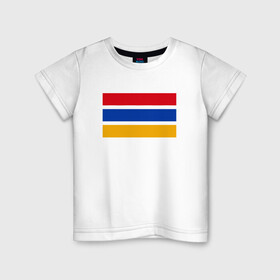 Детская футболка хлопок с принтом Armenia Flag в Петрозаводске, 100% хлопок | круглый вырез горловины, полуприлегающий силуэт, длина до линии бедер | armenia | armenya | арарат | армения | армяне | армянин | арцах | горы | ереван | кавказ | народ | саркисян | ссср | страна | флаг