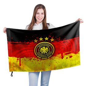 Флаг 3D с принтом  Сборная Германии в Петрозаводске, 100% полиэстер | плотность ткани — 95 г/м2, размер — 67 х 109 см. Принт наносится с одной стороны | die mannschaft | германия | сборная германии | футбол | чемпионат европы | чемпионат мира