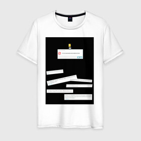 Мужская футболка хлопок с принтом Папка con в Петрозаводске, 100% хлопок | прямой крой, круглый вырез горловины, длина до линии бедер, слегка спущенное плечо. | windows | папка | программирование | цитаты