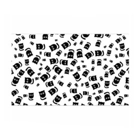 Бумага для упаковки 3D с принтом Принт из котиков Нафаня в Петрозаводске, пластик и полированная сталь | круглая форма, металлическое крепление в виде кольца | кот | котенок | кошка | кошки | черная | черный