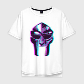 Мужская футболка хлопок Oversize с принтом MF Doom Mask в Петрозаводске, 100% хлопок | свободный крой, круглый ворот, “спинка” длиннее передней части | doom | hip hop | mf doom | music | rap | rip | маска | микрофон | музыка | рэп | рэпер | стиль | хип хоп
