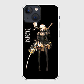 Чехол для iPhone 13 mini с принтом Nier Automata   2B в Петрозаводске,  |  | 2b | action | b2 | nier automata | nier gestalt | nier replicant | ниар | ниар автомата | ниер автомата | нир | экшн