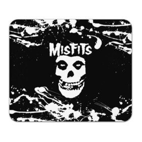 Коврик для мышки прямоугольный с принтом MISFITS [4] в Петрозаводске, натуральный каучук | размер 230 х 185 мм; запечатка лицевой стороны | misfits | music | rock | мисфитс | музыка | рок
