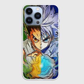 Чехол для iPhone 13 Pro с принтом Киллуа золдик и Гон хантер в Петрозаводске,  |  | anime | hanter x hanter | hisoka | hunter | hunter x hunter | hunter x hunter anime | killua | zoldyck | аниме | золдик | охотник | охотник x охотник | охотник х охотник | хантер х хантер | хисока | хисока мороу