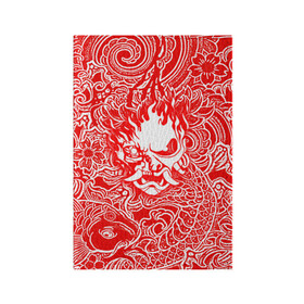 Обложка для паспорта матовая кожа с принтом Samurai в Петрозаводске, натуральная матовая кожа | размер 19,3 х 13,7 см; прозрачные пластиковые крепления | cd projekt red | cyberpunk | cyberpunk 2077 | rdcbp101277 | samurai | киберпанк | киберпанк 2077