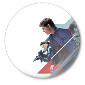 Значок с принтом Mission: Impossible Art в Петрозаводске,  металл | круглая форма, металлическая застежка в виде булавки | актер | миссия невыполнима | фильм