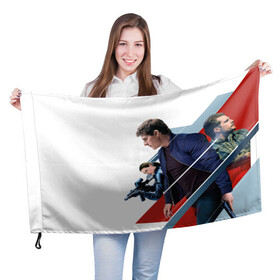Флаг 3D с принтом Mission: Impossible Art в Петрозаводске, 100% полиэстер | плотность ткани — 95 г/м2, размер — 67 х 109 см. Принт наносится с одной стороны | актер | миссия невыполнима | фильм