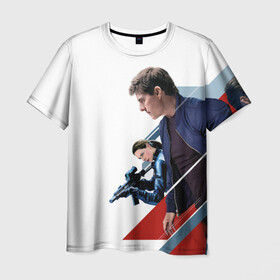 Мужская футболка 3D с принтом Mission: Impossible Art в Петрозаводске, 100% полиэфир | прямой крой, круглый вырез горловины, длина до линии бедер | актер | миссия невыполнима | фильм
