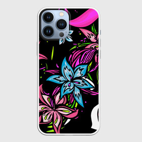 Чехол для iPhone 13 Pro Max с принтом Flowers Abstract в Петрозаводске,  |  | Тематика изображения на принте: flowers | природа | растения | розовый цветок | цветы