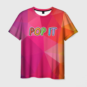 Мужская футболка 3D с принтом POP IT | ПОП ИТ (Z) в Петрозаводске, 100% полиэфир | прямой крой, круглый вырез горловины, длина до линии бедер | 2021 | pop it | антистресс | лопни | лопни это | поп ит | попыт | симпл димпл