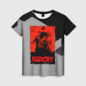 Женская футболка 3D с принтом FARCRY в Петрозаводске, 100% полиэфир ( синтетическое хлопкоподобное полотно) | прямой крой, круглый вырез горловины, длина до линии бедер | Тематика изображения на принте: farcry | fc 5 | fc5 | фар край