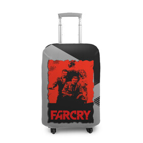 Чехол для чемодана 3D с принтом FARCRY  в Петрозаводске, 86% полиэфир, 14% спандекс | двустороннее нанесение принта, прорези для ручек и колес | farcry | fc 5 | fc5 | фар край