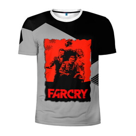 Мужская футболка 3D спортивная с принтом FARCRY  в Петрозаводске, 100% полиэстер с улучшенными характеристиками | приталенный силуэт, круглая горловина, широкие плечи, сужается к линии бедра | farcry | fc 5 | fc5 | фар край