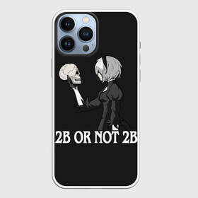 Чехол для iPhone 13 Pro Max с принтом 2B OR NOT 2B в Петрозаводске,  |  | 2a | 2б | ahegao | anime | automata | b2 | cyber | emil | girl | girls | glitch | hikka | neon | nier | senpai | waifu | yorha | а2 | аниме | ахегао | вайфу | глитч | глич | девушка | кибер | манга | неон | семпай | сенпай | тян | тяночка | 