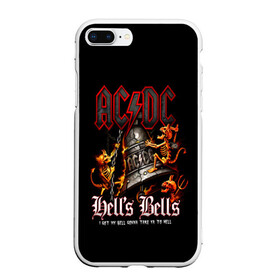 Чехол для iPhone 7Plus/8 Plus матовый с принтом AC DC Hells Bells в Петрозаводске, Силикон | Область печати: задняя сторона чехла, без боковых панелей | ac dc | acdc | back in black | columbia | epic | force | guitar | pop | rock | vevo | ангус | ангус янг | ас дс | асдс | блюз | бон скотт | брайан джонсон | дэйв эванс | клифф уильямс | крис слейд | малькольм янг | рок | стиви янг | фил радд