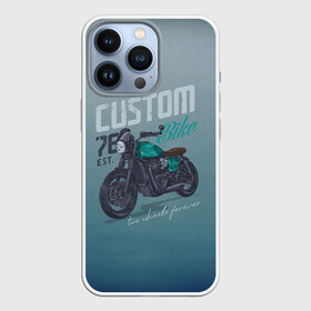 Чехол для iPhone 13 Pro с принтом Custom Bike в Петрозаводске,  |  | Тематика изображения на принте: bike | custom | байк | байкер | кастом | мото | мотокросс | мотоцикл | скорость