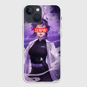 Чехол для iPhone 13 mini с принтом SENPAI SHINOBU KOCHO | СТОЛП в Петрозаводске,  |  | anime | demon slayer | kimetsu no yaiba | senpai | аниме | бесконечный поезд | зеницу | иноске | иноске хашибира | клинок | клинок рассекающий демонов | манга | недзуко | незука | незуко | нэзуко | рассекающий демонов