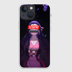 Чехол для iPhone 13 mini с принтом SENPAI НЕЗУКО | DEMON SLAYER в Петрозаводске,  |  | anime | demon slayer | kimetsu no yaiba | senpai | аниме | бесконечный поезд | зеницу | иноске | иноске хашибира | клинок | клинок рассекающий демонов | манга | недзуко | незука | незуко | нэзуко | рассекающий демонов