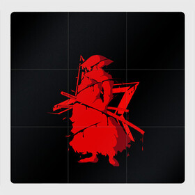 Магнитный плакат 3Х3 с принтом Самурай в Петрозаводске, Полимерный материал с магнитным слоем | 9 деталей размером 9*9 см | samurai | буси | воин | самурай | феодальная япония | философия | япония