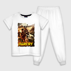 Детская пижама хлопок с принтом FARCRY Fortune’s в Петрозаводске, 100% хлопок |  брюки и футболка прямого кроя, без карманов, на брюках мягкая резинка на поясе и по низу штанин
 | Тематика изображения на принте: farcry | fc 5 | fc5 | фар край