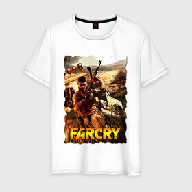 Мужская футболка хлопок с принтом FARCRY Fortune’s в Петрозаводске, 100% хлопок | прямой крой, круглый вырез горловины, длина до линии бедер, слегка спущенное плечо. | farcry | fc 5 | fc5 | фар край