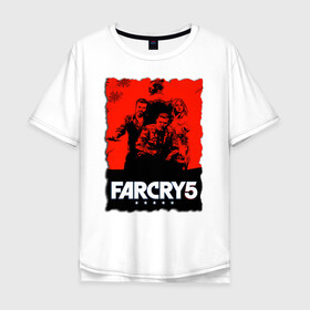 Мужская футболка хлопок Oversize с принтом FARCRY  | ФАРКРАЙ  в Петрозаводске, 100% хлопок | свободный крой, круглый ворот, “спинка” длиннее передней части | farcry | fc 5 | fc5 | фар край