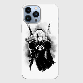 Чехол для iPhone 13 Pro Max с принтом 2B | Nier Automata в Петрозаводске,  |  | 2a | 2б | ahegao | anime | automata | b2 | cyber | emil | girl | girls | glitch | hikka | neon | nier | senpai | waifu | yorha | а2 | аниме | ахегао | вайфу | глитч | глич | девушка | кибер | манга | неон | семпай | сенпай | тян | тяночка | 