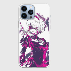 Чехол для iPhone 13 Pro Max с принтом 2B | NEON | НЕОН в Петрозаводске,  |  | 2a | 2б | ahegao | anime | automata | b2 | cyber | emil | girl | girls | glitch | hikka | neon | nier | senpai | waifu | yorha | а2 | аниме | ахегао | вайфу | глитч | глич | девушка | кибер | манга | неон | семпай | сенпай | тян | тяночка | 