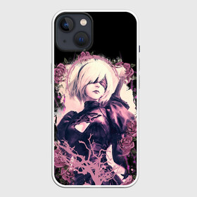 Чехол для iPhone 13 с принтом 2B | ROSES в Петрозаводске,  |  | 2a | 2б | ahegao | anime | automata | b2 | cyber | emil | girl | girls | glitch | hikka | neon | nier | roses | senpai | waifu | yorha | а2 | аниме | ахегао | вайфу | глитч | глич | девушка | кибер | манга | неон | розы | семпай | сенпай | т