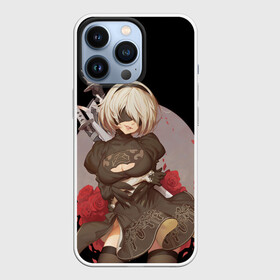 Чехол для iPhone 13 Pro с принтом Nier: Automata (2B) в Петрозаводске,  |  | Тематика изображения на принте: 2a | 2б | ahegao | anime | automata | b2 | cyber | emil | girl | girls | glitch | hikka | neon | nier | roses | senpai | waifu | yorha | а2 | аниме | ахегао | вайфу | глитч | глич | девушка | кибер | манга | неон | розы | семпай | сенпай | т