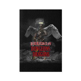 Обложка для паспорта матовая кожа с принтом Dungeons & Dragons Паладин в Петрозаводске, натуральная матовая кожа | размер 19,3 х 13,7 см; прозрачные пластиковые крепления | dd | dungeons  dragons | paladin | днд | паладин | подземелья и драконы