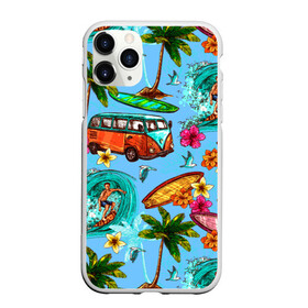 Чехол для iPhone 11 Pro матовый с принтом Пальмы волны серфинг в Петрозаводске, Силикон |  | Тематика изображения на принте: beach | club | palm | party | sea | summer | tropical | волна | волны | жара | летние | лето | море | очки | пальмы | пляж | серф | серфинг | тропический