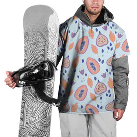Накидка на куртку 3D с принтом Папайя в Петрозаводске, 100% полиэстер |  | Тематика изображения на принте: papaya | морская | папайя | паттерн | с папаем | фрукт
