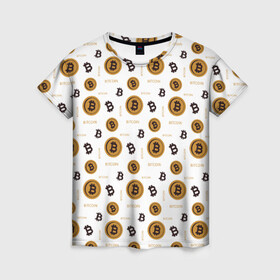 Женская футболка 3D с принтом Узор и биткоина Pattern в Петрозаводске, 100% полиэфир ( синтетическое хлопкоподобное полотно) | прямой крой, круглый вырез горловины, длина до линии бедер | binance | bitcoin | blockchain | btc | crypto | dogecoin | ethereum | tether | xrp | бинанс | блокчейн | валюта | деньги | доге | криптовалюта | майнер | майнинг | монеты | паттерн | цифровая валюта | цифровое золото | эфир