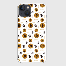 Чехол для iPhone 13 с принтом Узор и биткоина | Pattern в Петрозаводске,  |  | binance | bitcoin | blockchain | btc | crypto | dogecoin | ethereum | tether | xrp | бинанс | блокчейн | валюта | деньги | доге | криптовалюта | майнер | майнинг | монеты | паттерн | цифровая валюта | цифровое золото | эфир