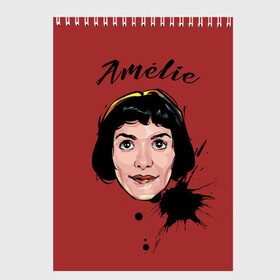 Скетчбук с принтом amelie art в Петрозаводске, 100% бумага
 | 48 листов, плотность листов — 100 г/м2, плотность картонной обложки — 250 г/м2. Листы скреплены сверху удобной пружинной спиралью | amelie | амели | кино | фильм