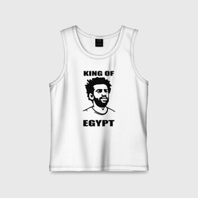 Детская майка хлопок с принтом KING OF EGYPT в Петрозаводске,  |  | Тематика изображения на принте: basel | champion | chelsea | fifa | lfc | liverpool | mo salah | mohamed salah | mokawloon | roma | soccer | uefa | базель | египет | ливерпуль | лига чемпионов | лфк | мокавлун | мохаммед салах | рома | уефа | фифа | футбол