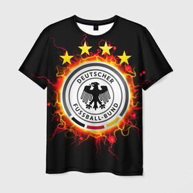 Мужская футболка 3D с принтом Сборная Германии в Петрозаводске, 100% полиэфир | прямой крой, круглый вырез горловины, длина до линии бедер | die mannschaft | германия | сборная германии | футбол | чемпионат европы | чемпионат мира