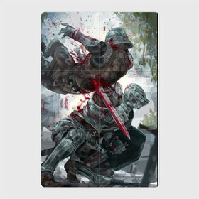Магнитный плакат 2Х3 с принтом Dark Souls воины в Петрозаводске, Полимерный материал с магнитным слоем | 6 деталей размером 9*9 см | dark souls | fantasy | iron | warrior | бойцы | в доспехах | крестоносцы | фентези