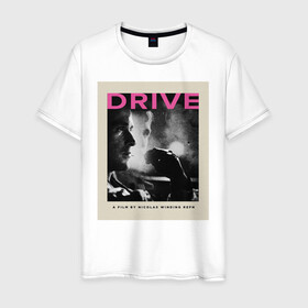 Мужская футболка хлопок с принтом drive в Петрозаводске, 100% хлопок | прямой крой, круглый вырез горловины, длина до линии бедер, слегка спущенное плечо. | drive | драйв | кино | райан гослинг | фильмы