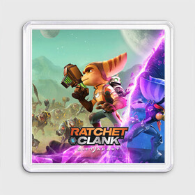 Магнит 55*55 с принтом Ratchet & Clank Rift Apart в Петрозаводске, Пластик | Размер: 65*65 мм; Размер печати: 55*55 мм | action | animals | nextgen | pc | playstation | ps 5 | ratchet and clank rift apart | robot | sony | steam | top | valve | video games | weapon | xbox | валв | видео игры | животные | иксбокс | некстген | оружие | пк | плейстейшен | пс 5 | робот 