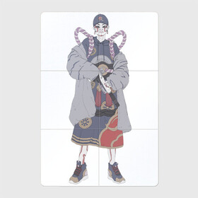 Магнитный плакат 2Х3 с принтом Стимпанк наёмник в Петрозаводске, Полимерный материал с магнитным слоем | 6 деталей размером 9*9 см | арт | воин | демон | ёкай | киберпанк | китай | рисунок | рога | самурай | стимпанк | япония