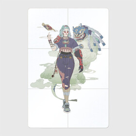 Магнитный плакат 2Х3 с принтом Современный маг в Петрозаводске, Полимерный материал с магнитным слоем | 6 деталей размером 9*9 см | Тематика изображения на принте: арт | воин | демон | дух | дым | ёкай | китай | маска | призрак | рисунок | рога | самурай | фамильяр | япония