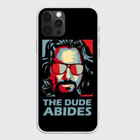 Чехол для iPhone 12 Pro с принтом The Dude Abides (Лебовски) в Петрозаводске, силикон | область печати: задняя сторона чехла, без боковых панелей | Тематика изображения на принте: abide | big | dude | jeff | lebowski | the | большой | лебовски | фильм | чувак