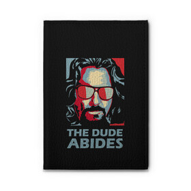 Обложка для автодокументов с принтом The Dude Abides (Лебовски) в Петрозаводске, натуральная кожа |  размер 19,9*13 см; внутри 4 больших “конверта” для документов и один маленький отдел — туда идеально встанут права | Тематика изображения на принте: abide | big | dude | jeff | lebowski | the | большой | лебовски | фильм | чувак