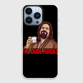 Чехол для iPhone 13 Pro с принтом The Dude Abides (Lebowski) в Петрозаводске,  |  | abide | big | dude | jeff | lebowski | the | большой | лебовски | фильм | чувак