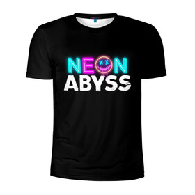 Мужская футболка 3D спортивная с принтом Neon Abyss в Петрозаводске, 100% полиэстер с улучшенными характеристиками | приталенный силуэт, круглая горловина, широкие плечи, сужается к линии бедра | abyss | game | neon | абис | аид | бездна | игра | мрачный отряд | неон эбесс | эбис