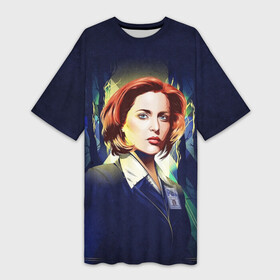 Платье-футболка 3D с принтом Dana Scully в Петрозаводске,  |  | dana | dana scully | fbi | fox | fox mulder | i want to believe | mulder | scully | the truth is out there | the x files | trust no one | x file | xfile | дана | дана скалли | малдер | секретные материалы | скалли | фбр | фокс | фокс малдер | х файл | хфа