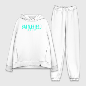 Женский костюм хлопок Oversize с принтом Battlefield 2042 logo в Петрозаводске,  |  | action | battlefield 2042 | ea | future | nextgen | origin | pc | playstation | ps 5 | robot | sony | steam | valve | video games | war | weapon | xbox | батлфилд 2042 | будущее | валв | война | еа | игры | иксбокс | лого | некстген | ориджин | о